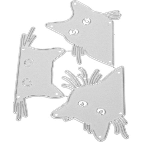 de Découpe en Métal Argenté Design Multifonction Gaufrage Tête de Chat pour Scrapbooking et pour Création de Cartes en Papier (1/5)