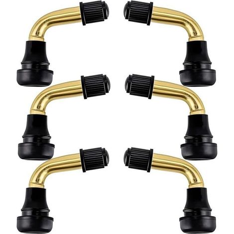 Valves Tubeless Moto, 6 pcs Valves À Angle De 90 Degrés, valve de pneu, valve de pneu de moto, potence en laiton Snap-In, Valve De Pneu sans Chambre, valves sans chambre à air pour moto PVR50 (1/5)