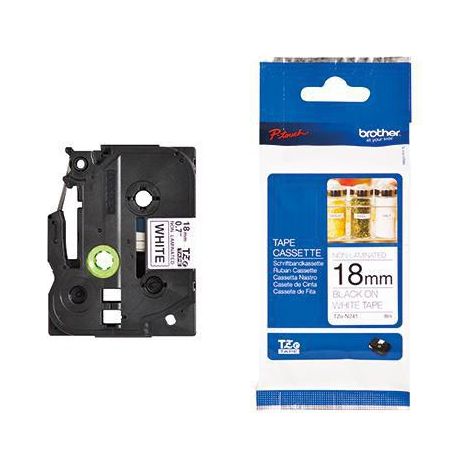 Schriftbandkassette P-touch TZe-N241 18 mm x 8 m (B x L) weiß schwarz