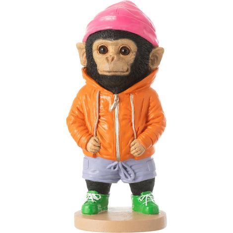 Statuette Singe Déco "Fashion" 27cm Multicolore (1/5)