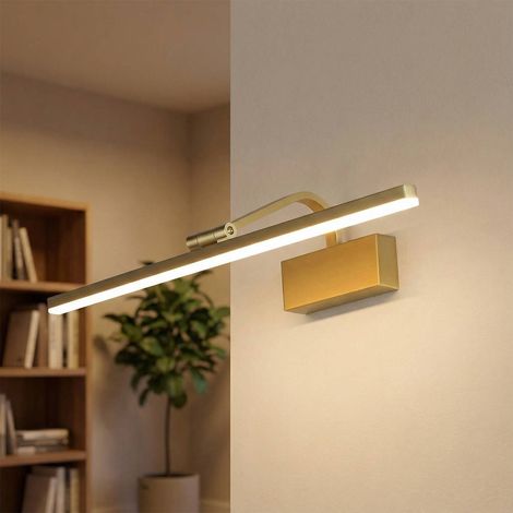 Lampe de tableau métal LED orientable L: 51 cm en laiton mat 3000 K blanc chaud 679 lm Art Nouveau (1/5)