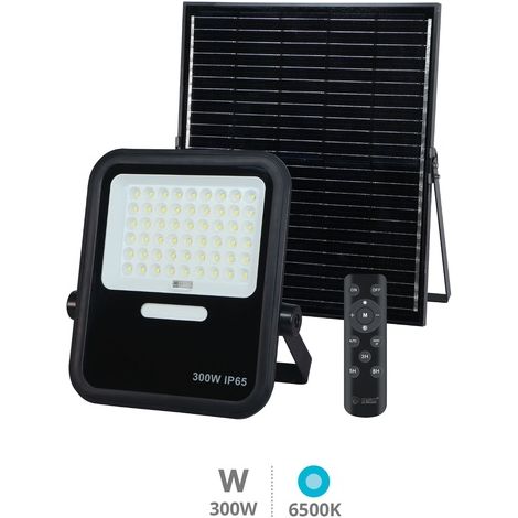 Proyector solar LED Miloha 300W 6500K IP65 Negro