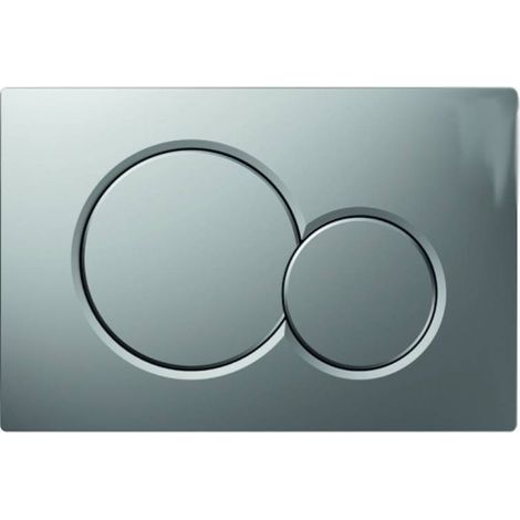 Plaque de commande de chasse d'eau Geberit Sigma01 pour double chasse : chromée mate laquée, revêtement Easy-Clean (115.770.JQ.5) (1/4)