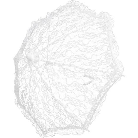 Sonnenschirm aus Spitze, Requisite für Hochzeitsfotos, handgefertigter, eleganter Spitzenschirm – 50,00 x 50,00 x 20,00 cm (1/4)