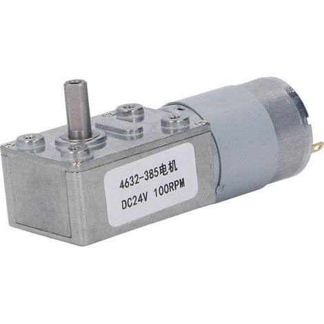 Moteur turbo à vis sans fin 100 tr/min, alliage aluminium et laiton, réversible, autobloquant, réducteur DC24V (1/5)