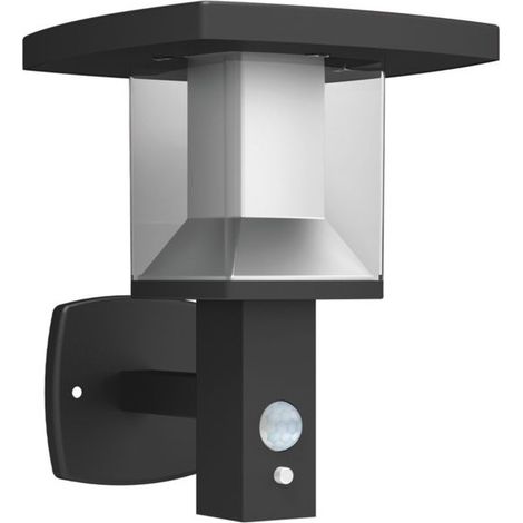 Aplique de pared cuadrado negro 600 lúmenes