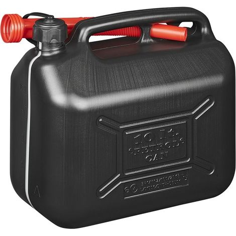 Tanica per carburante 10l in plastica nera omologata onu (1/4)