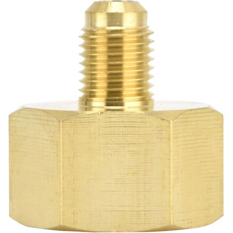 Adaptateur réfrigérant W21 vers 1/4 SAE – Laiton haute qualité – Performances d'étanchéité – Compatible R32 R134A R407A R404A (1/5)
