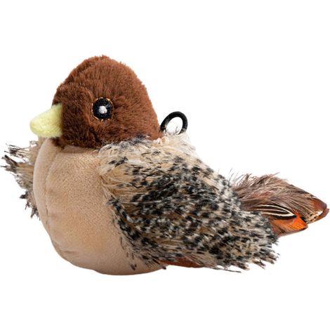 Interaktives Katzenspielzeug – Quietschspielzeug mit Berührungsaktivierung und Geräuschfunktion, weicher Plüschvogel, Igel und Wasserschwein zum Zahnen und Spielen in der Wohnung