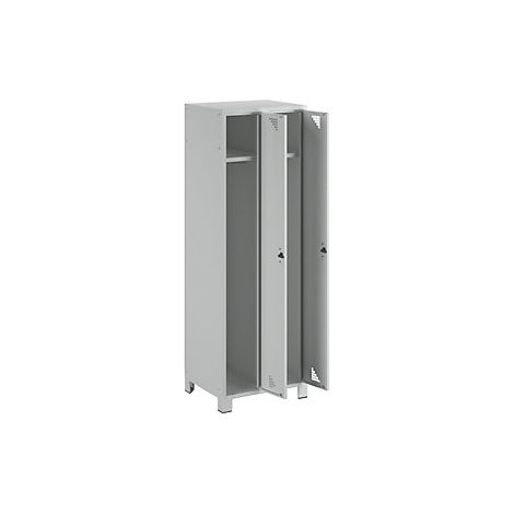 Taquilla Bremen  2 secciones  gris luminoso  anchura 600 mm (1/3)