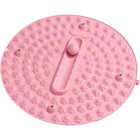Filiyano-Tapis de massage des pieds multifonctionnel rond rose, plaque d'acupression pour points de pression plantaires. (1/5)