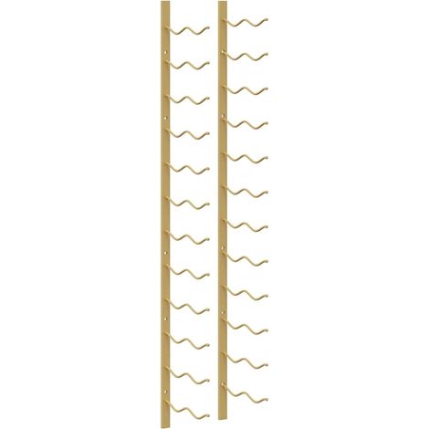vidaXL Botellero de pared para 24 botellas hierro dorado (1/2)