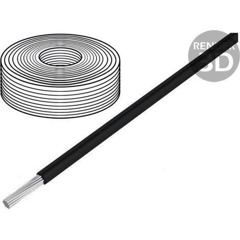 Câble silicone 2,5mm 500v noir Sif2.50-b