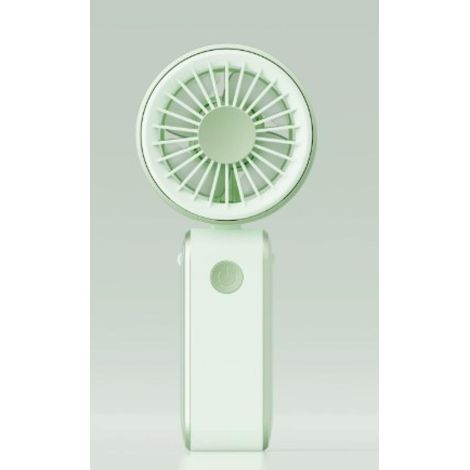 Ventilador plegable portátil con 3 velocidades, apto para usar en casa, en la oficina y al aire libre, puerto de carga USB-C (verde). (1/5)