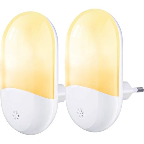 Veilleuse Enfant LED[Lot de 2],Lampe Nuit Murale Automatique Plug-and-Play avec Capteur Crépusculaire,Lampe de chevet,pour Chambre Bébé