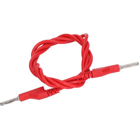 4-mm-Testkabel (Stecker-Stecker), stapelbarer Bananenstecker mit Pistolengriff, Hochspannungsleitung J.70023 Rot (1/5)