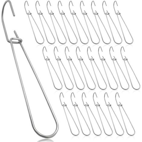 Ganchos estampados - Paquete de 24 - Ganchos para colgar - Ganchos metálicos estampados de 7,3 pulgadas - Ganchos organizadores de patrones de costura (1/5)