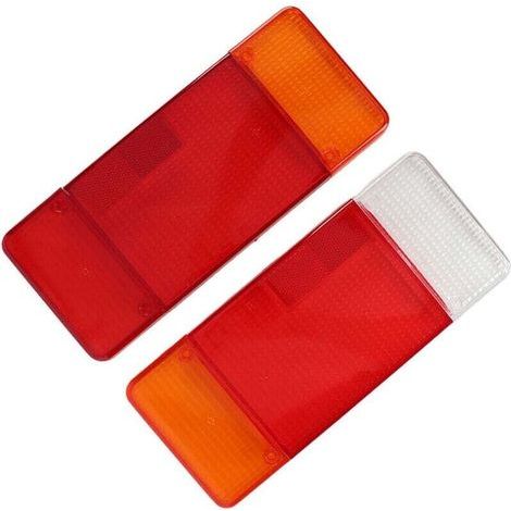 Lentille de Feu Arrière de Camion, Paire de Boîtiers de Feu Arrière de Camion, Couvercle Gauche Droit de Lentille de Feu Arrière de Camion Rouge Orange Blanc de Remplacement pour Iveco Euro (1/4)