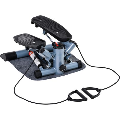 HOMCOM Mini Stepper Step Machine w/ Cushion Mat for Leg Arm Full Body Training