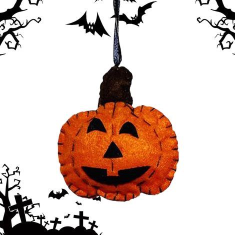 Citrouille en peluche d'Halloween, fantôme en peluche d'Halloween - Décorations douces pour sapin, porche, bar, patio, avant-toit, (1/5)
