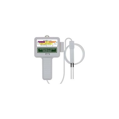 Testeur de qualité de l'eau, moniteur numérique portable, testeur de qualité de l'eau PH analysant le kit de test de piscine de chlore (blanc)