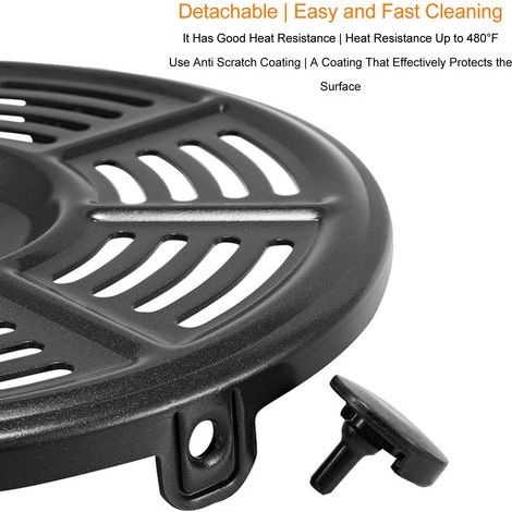 Silicone feet for deep fryer – 8 pieces, anti-slip and heat-insulating protection, compatible with Ninja AF100/AF161 (1/4)