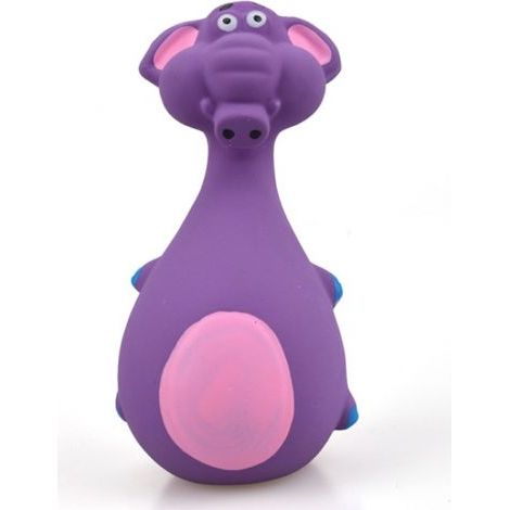 Jouet pour chiot en latex couineur de 12,5 cm (éléphant violet) (1/3)