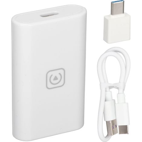 Adaptateur CarPlay sans fil USB, module de conversion filaire vers sans fil pour iOS 12.0, couleur blanche (1/5)