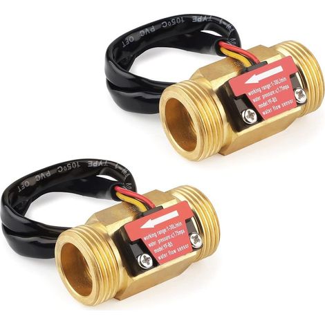 G3/4 Water Flow Sensor, 3/4'' Water Flow Sensor/Flow Meter, Hall Effect Water Flow Sensor/Water Flow Switch/Flow Meter, 1-30 l/min (1/5)