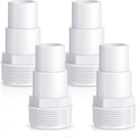 Lot de 4 Adaptateurs Combinés pour Tuyaux de Piscine 1.25"/1.5" - Compatible avec Raccord Hayward SPX1091Z (1/5)