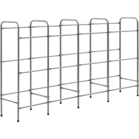 Scaffale portaoggetti per 12 scatole 190 x 33 x 116cm acciaio argento 020000641
