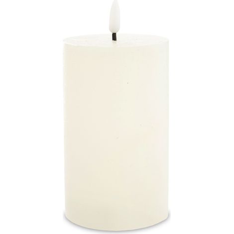Candela a LED con timer, bianca, 12,5x7,5x7,5