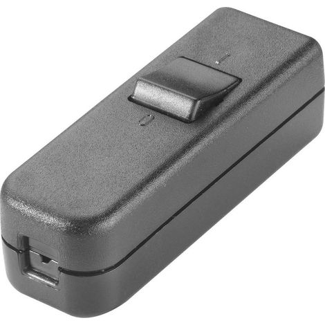 interBär 8006-004.01 Interruttore a filo passante Nero 1 x Off / On 6 A 1 pz.