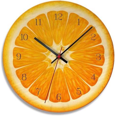 Horloge murale créative européenne Master Clocks pour salon, 30 cm, motif oranges (1/5)