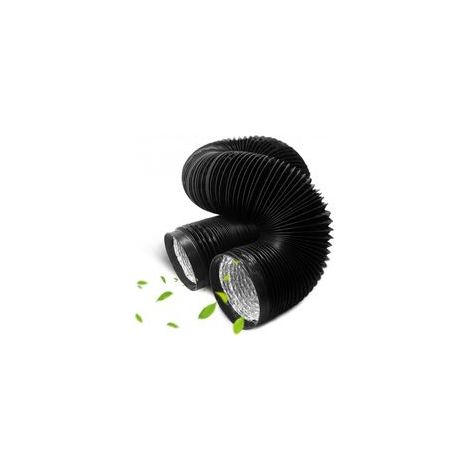 Tuyau d'évacuation flexible en PVC et aluminium, 2m, pour salle de bain, cuisine et sèche linge (100mm)