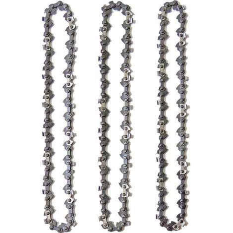 [JAMAIS UTILISÉ] Chaine tronconneuse Lot de 3 Chaînes de Tronçonneuse pour Guide-Chaîne de 16" (40 cm), 3/8" 1.3mm 56 Maillons d'Entraînement, Faible Rebond, Compatibles avec Einhell, McCulloch, Black (1/4)