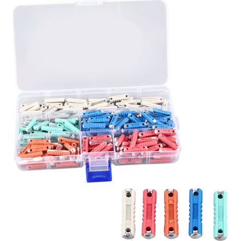Kit 200 Fusibles Voiture Anciens Modèles Européens Forme Torpille Multicolores Assortiment (1/5)