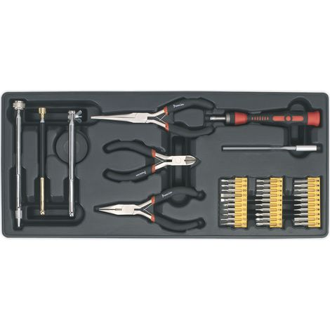 Sealey TBT17 Premier Precision & Pick-Up Tool Set with Tool Tray 38pc (1/2)