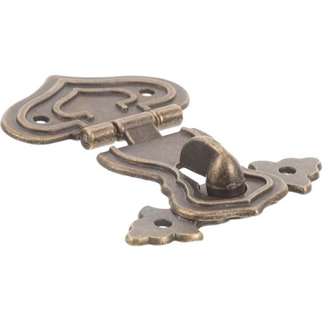 Lot de 4 Boucles à Fermoir en Alliage Vintage, Petits Moraillons Décoratifs pour Boîtes à Bijoux, Coffrets Présents et Meubles, Serrure Rétro Fonctionnelle pour Usage Polyvalent (1/5)