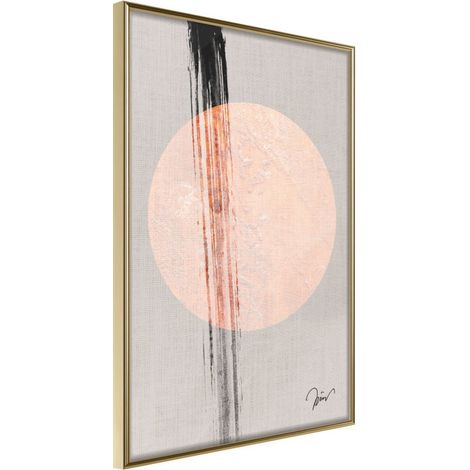Affiche Murale Encadrée "Long Trace" 21 x 30 cm Or