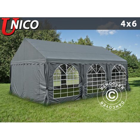 Partyzelt UNICO 4x6m, Dunkelgrau - Dancover