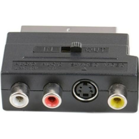 21-pin SCART to RCA Converter – Component AV Video Cable with Audio, Compatible with TVs and DVD Players