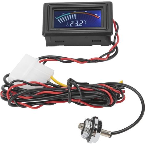 Thermomètre numérique pour refroidissement liquide PC - Affichage température en temps réel WDXS-DT (1/5)