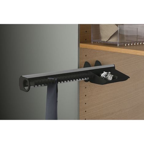 SERVETTO Self System Krawattenhalter Modell B Aluminium/Kunststoff schwarz (1/4)