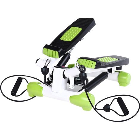 Stepper giratorio con cuerdas, verde: equipo de fitness compacto (1/5)