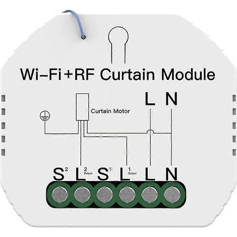 Module de commande vocale sans fil RF433 pour rideaux intelligents WiFi Tuya, interrupteur et disjoncteur pour moteur de volet roulant électrique à commande vocale (1/5)