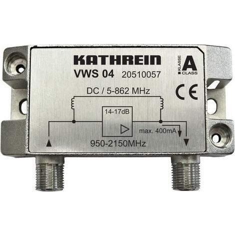 Amplificador satélite Kathrein vws 04 ganancia 14-17 dB frecuencia 950-2150 MHz