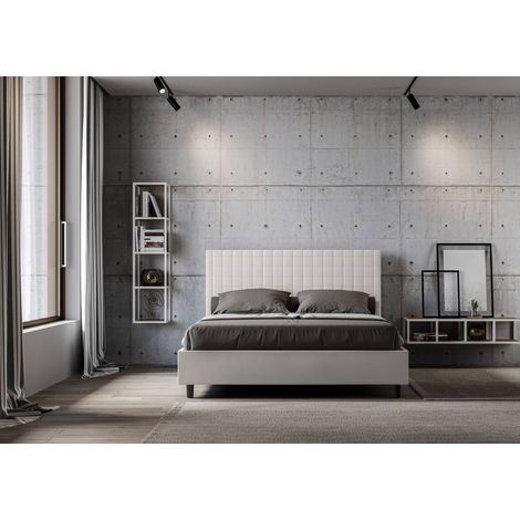 Letto matrimoniale con contenitore e rete SUNNY bianco (1/3)