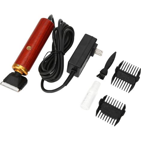 Tondeuse à poils d'animaux électrique avec poignée en palissandre, rasoir électrique AC100-240V 55W (prise américaine) (1/5)