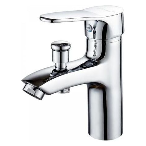 ZVD - Grifo de bañera de un solo orificio, mezclador de ducha de aleación de doble uso, para agua caliente y fría, grifo de ducha de baño (1/4)